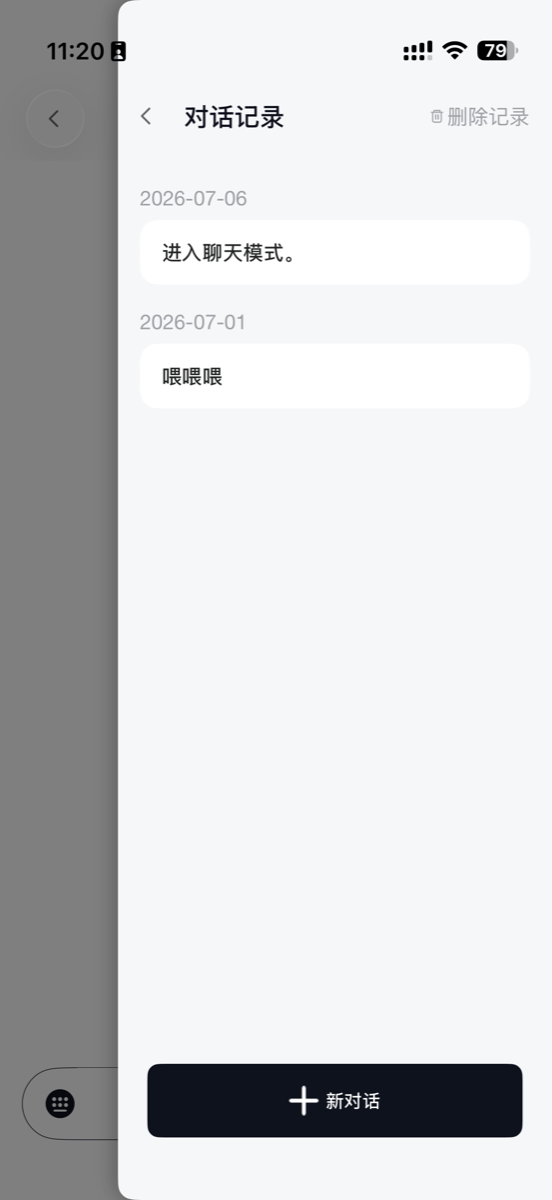 历史记录页面